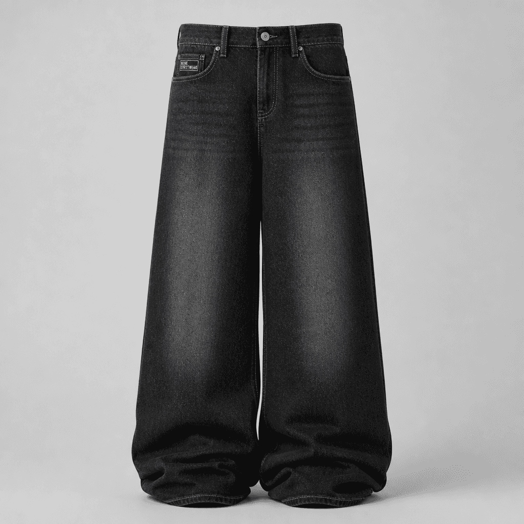 Stamp Jeans Black · Спереди