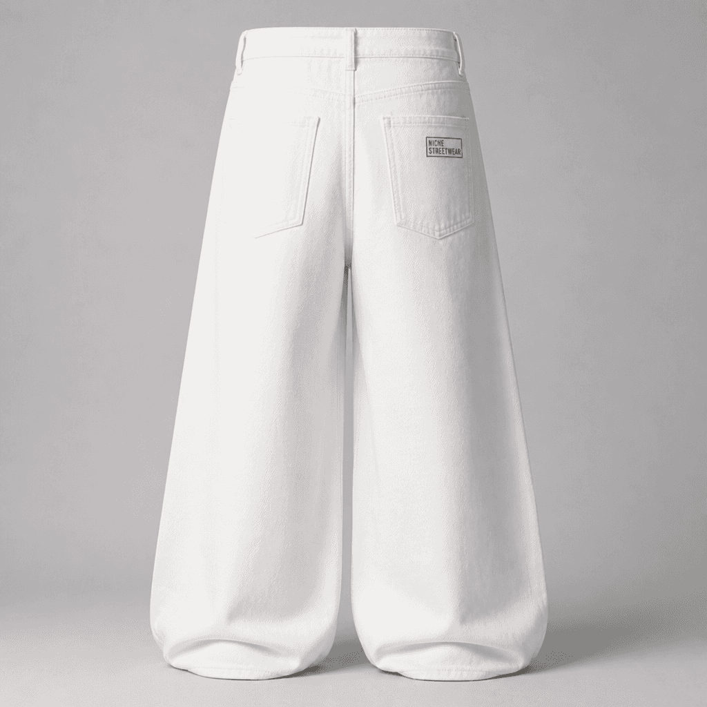 Stamp Jeans White · Сзади