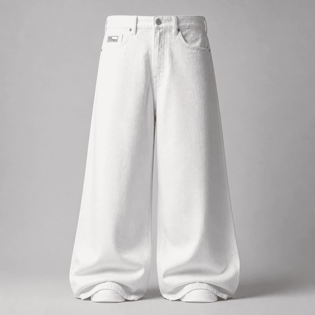 Stamp Jeans White · Спереди