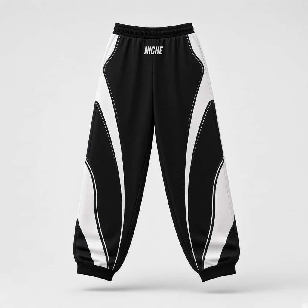 Mesh Pants Black White · Сзади