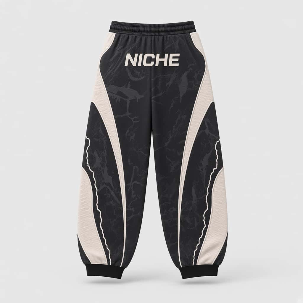 Mesh Pants Charcoal Bone · Сзади