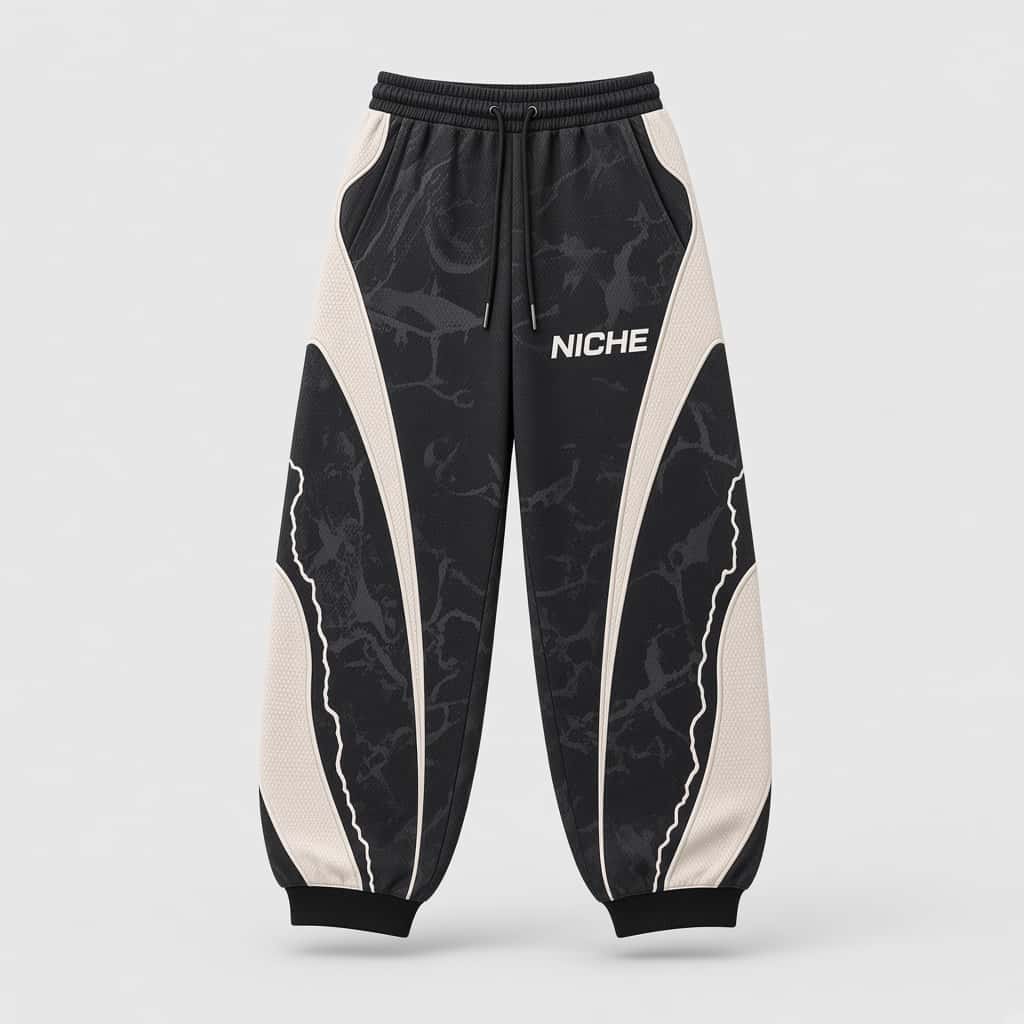 Mesh Pants Charcoal Bone · Спереди