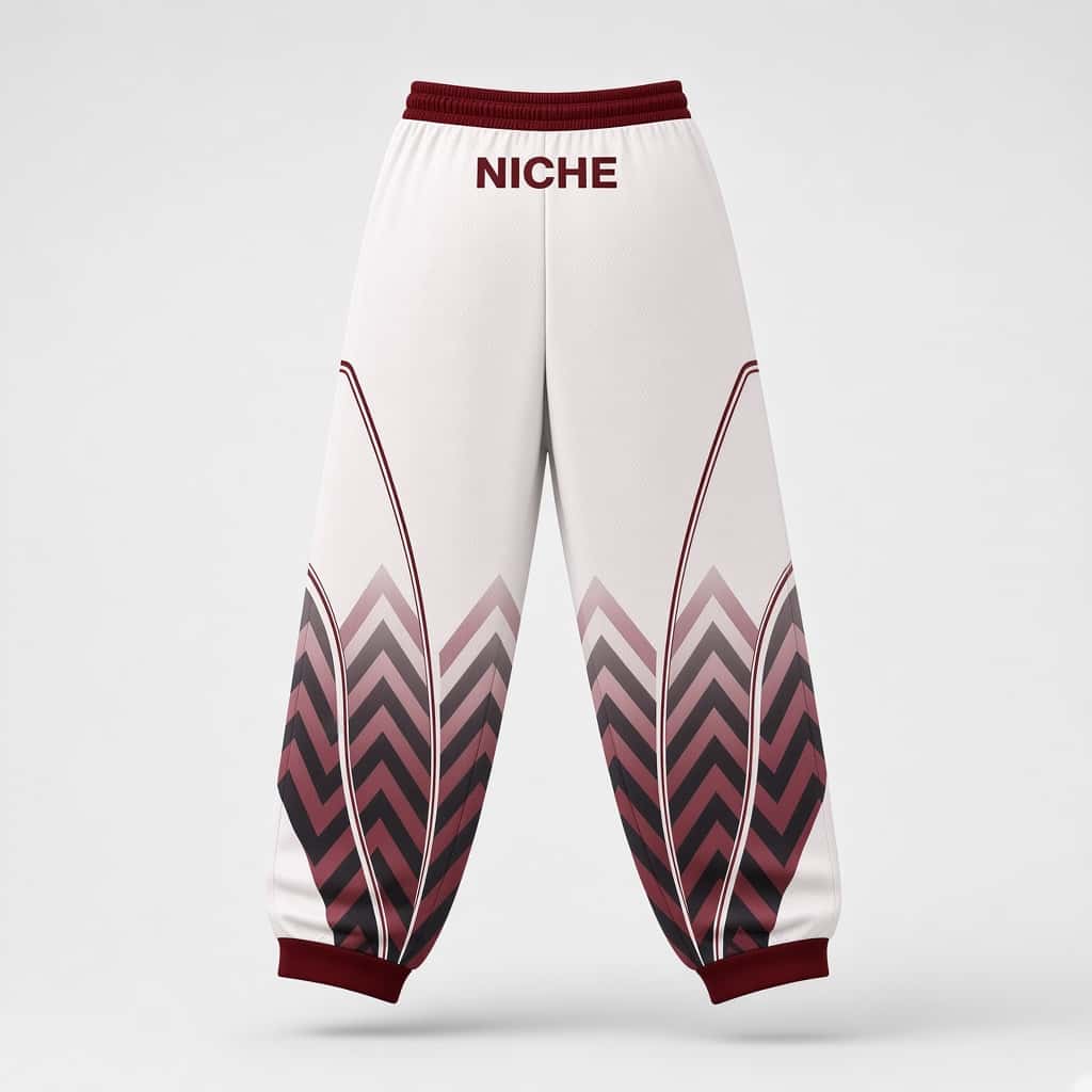 Mesh Pants Crest Oxblood · Сзади