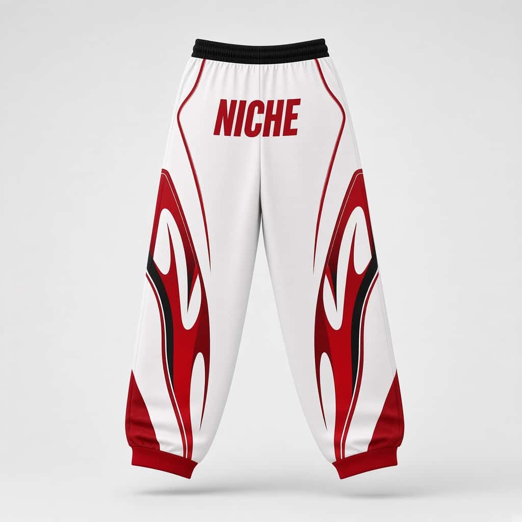 Mesh Pants Flame Red · Сзади