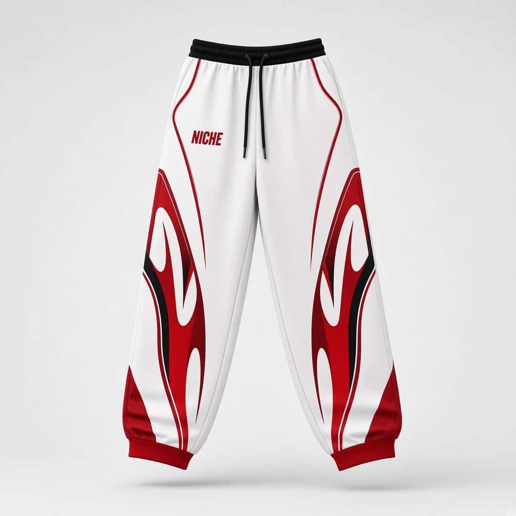 Mesh Pants Flame Red · Спереди
