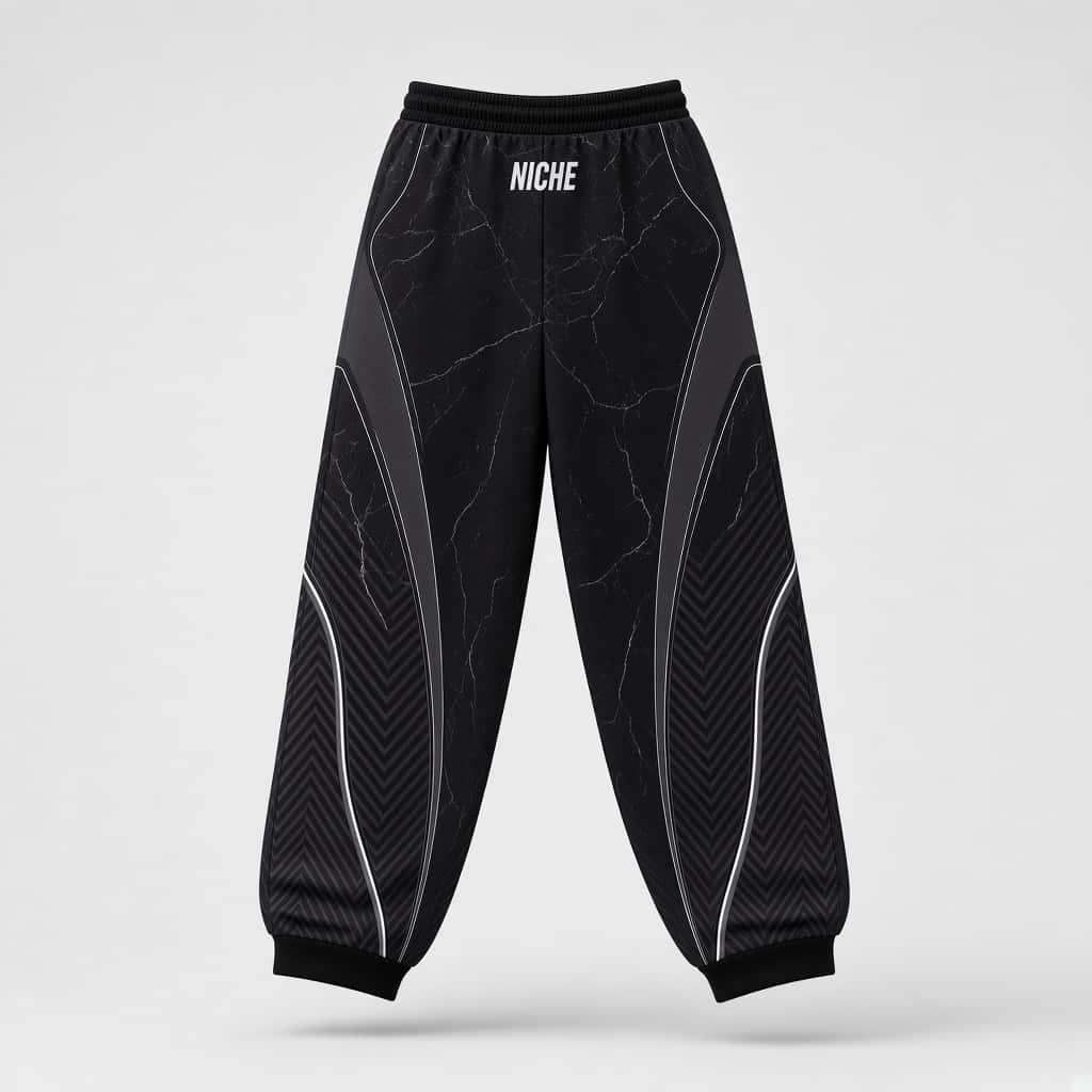 Mesh Pants Luxe Black · Сзади