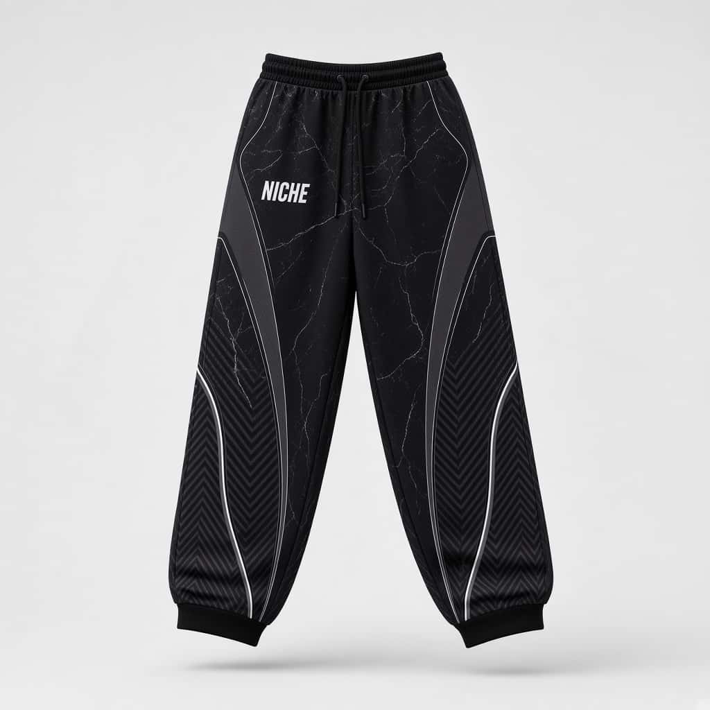 Mesh Pants Luxe Black · Спереди