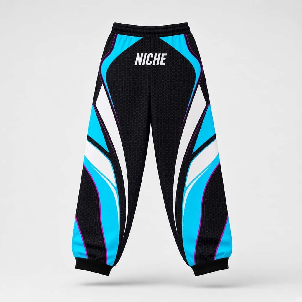 Mesh Pants Voltage Cyan · Сзади