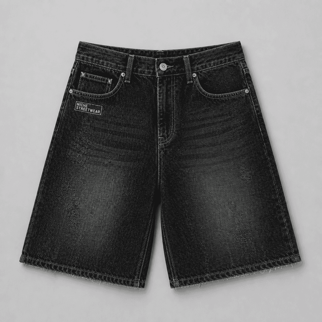Stamp Shorts Black · Спереди