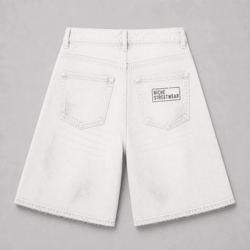 Stamp Shorts White · Сзади