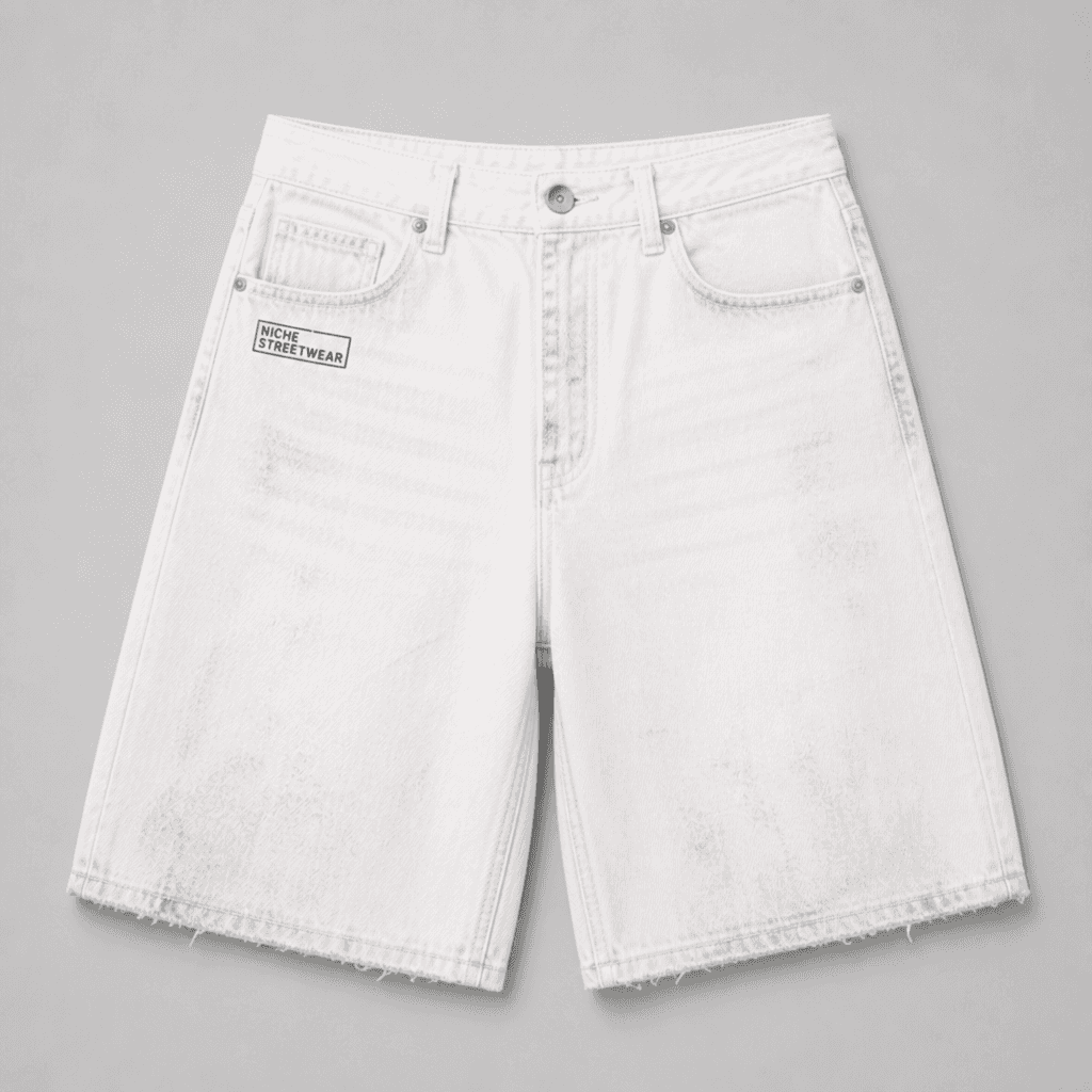 Stamp Shorts White · Спереди