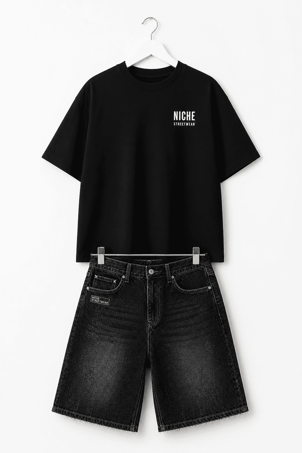 Set Tee + Shorts Black