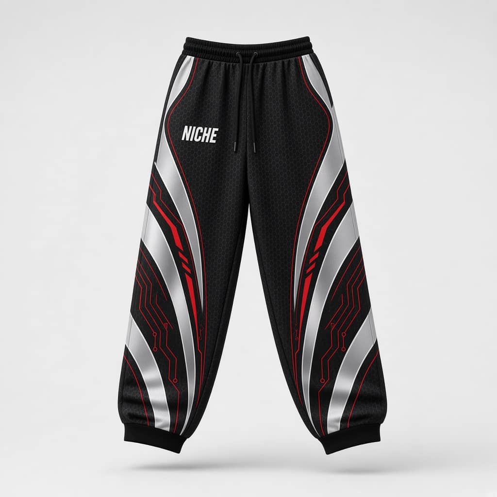 Mesh Pants Circuit Silver