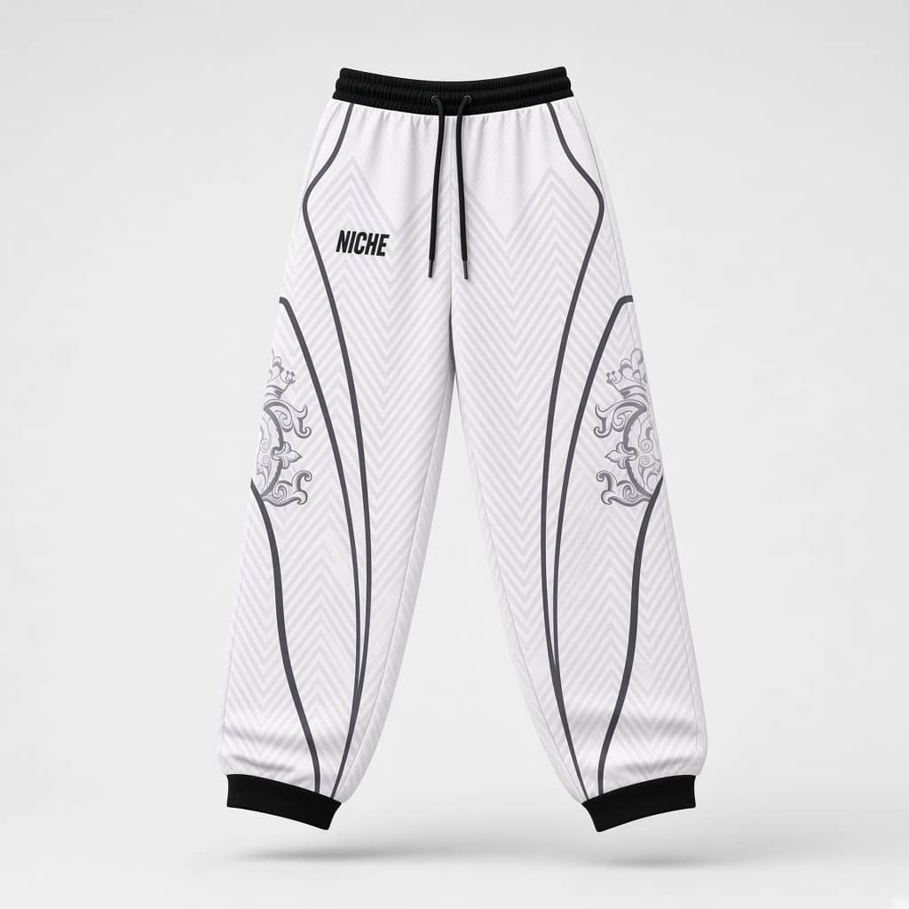 Mesh Pants Crest White