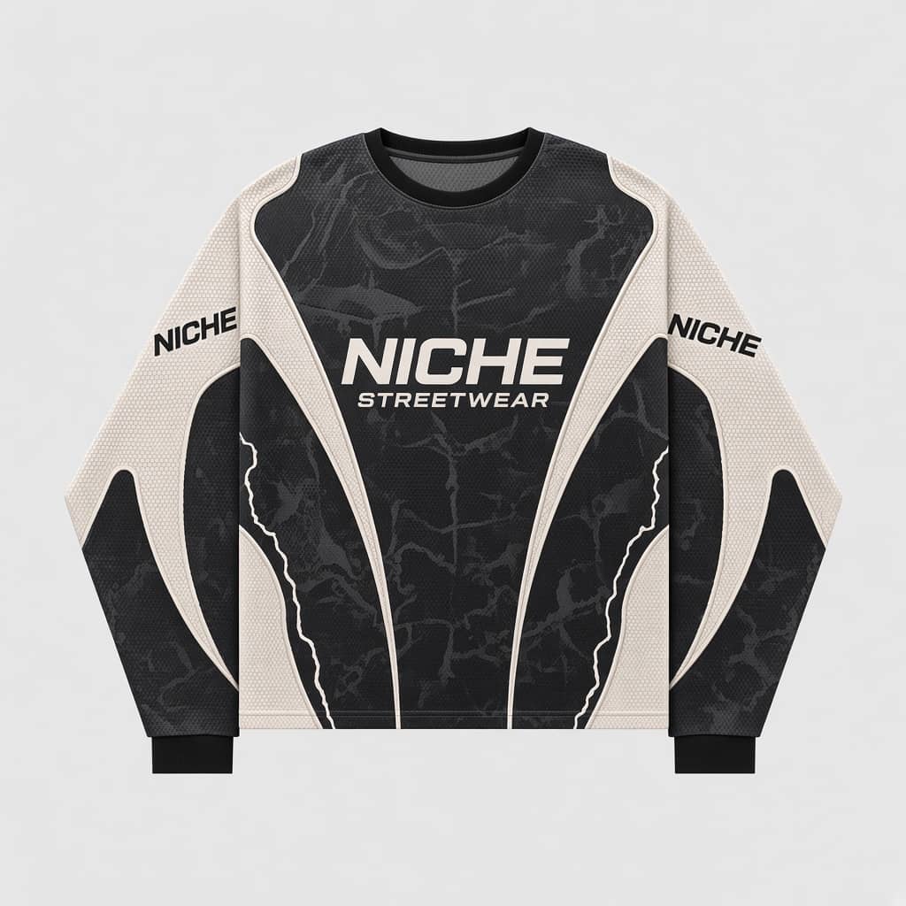 Mesh Jersey Charcoal Bone