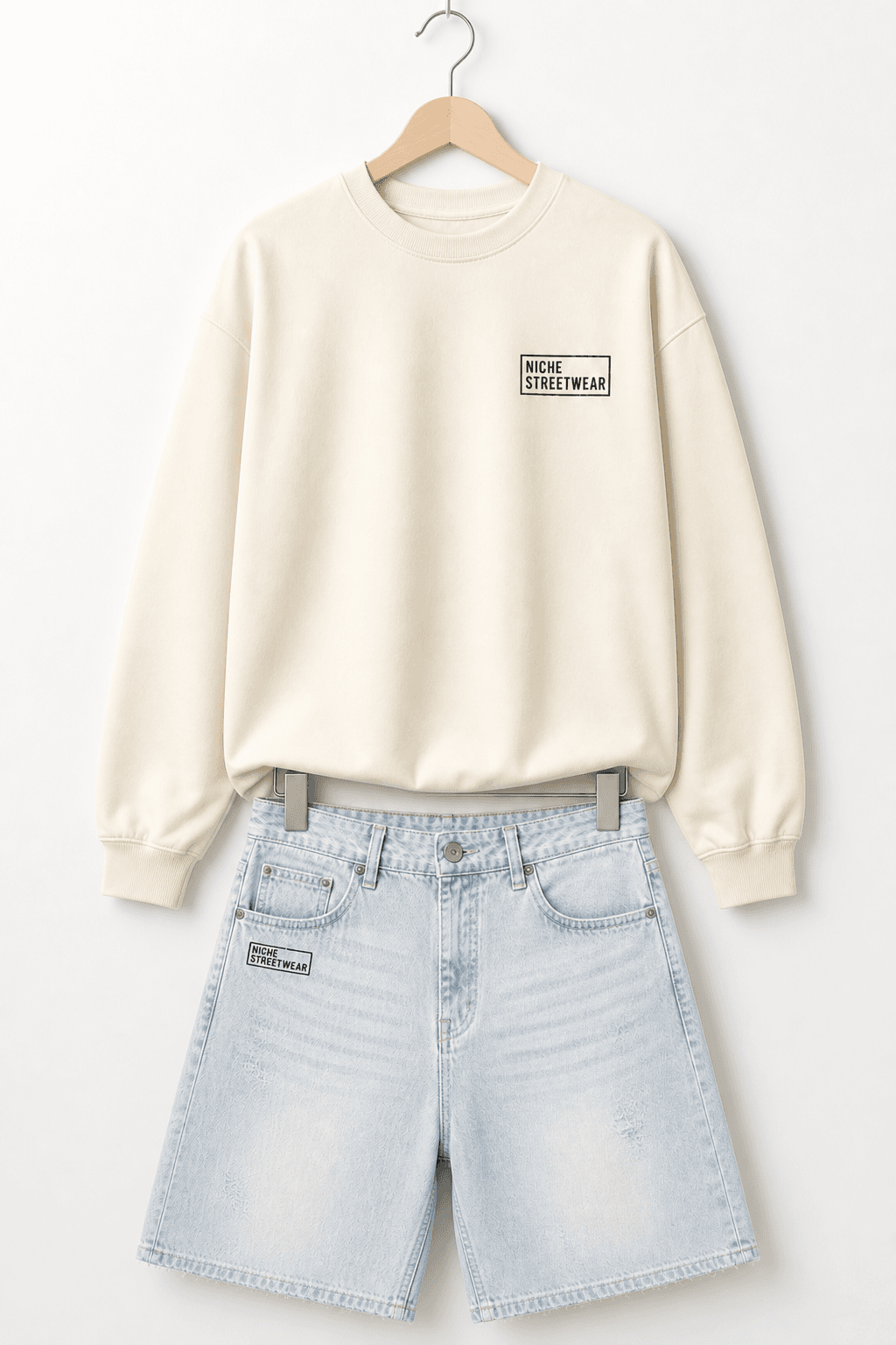 Set Long Cream + Ice Shorts — Сет