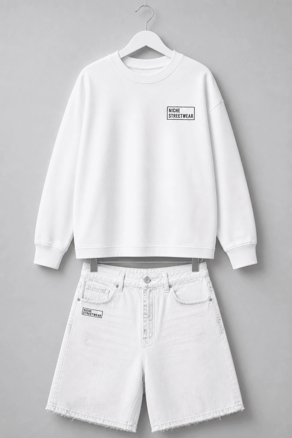 Set Long + Shorts White — Сет