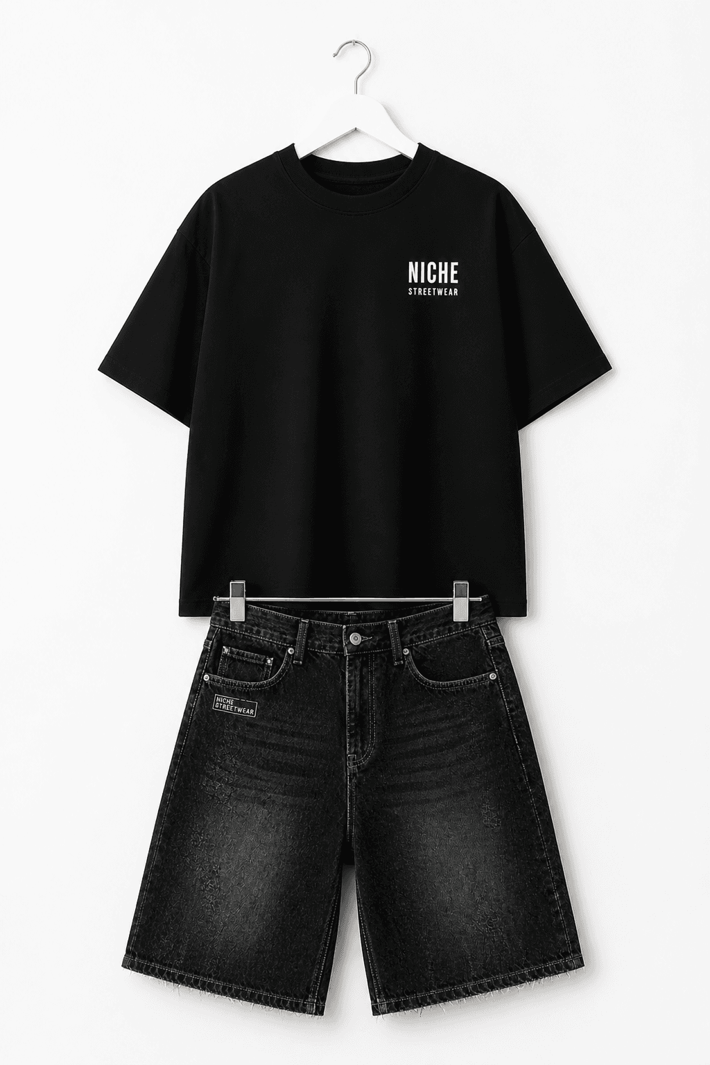 Set Tee + Shorts Black — Сет
