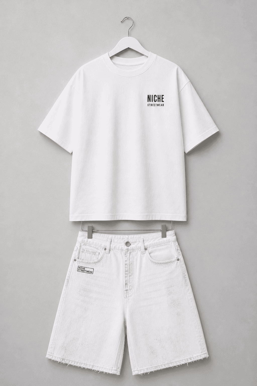 Set Tee + Shorts White — Сет
