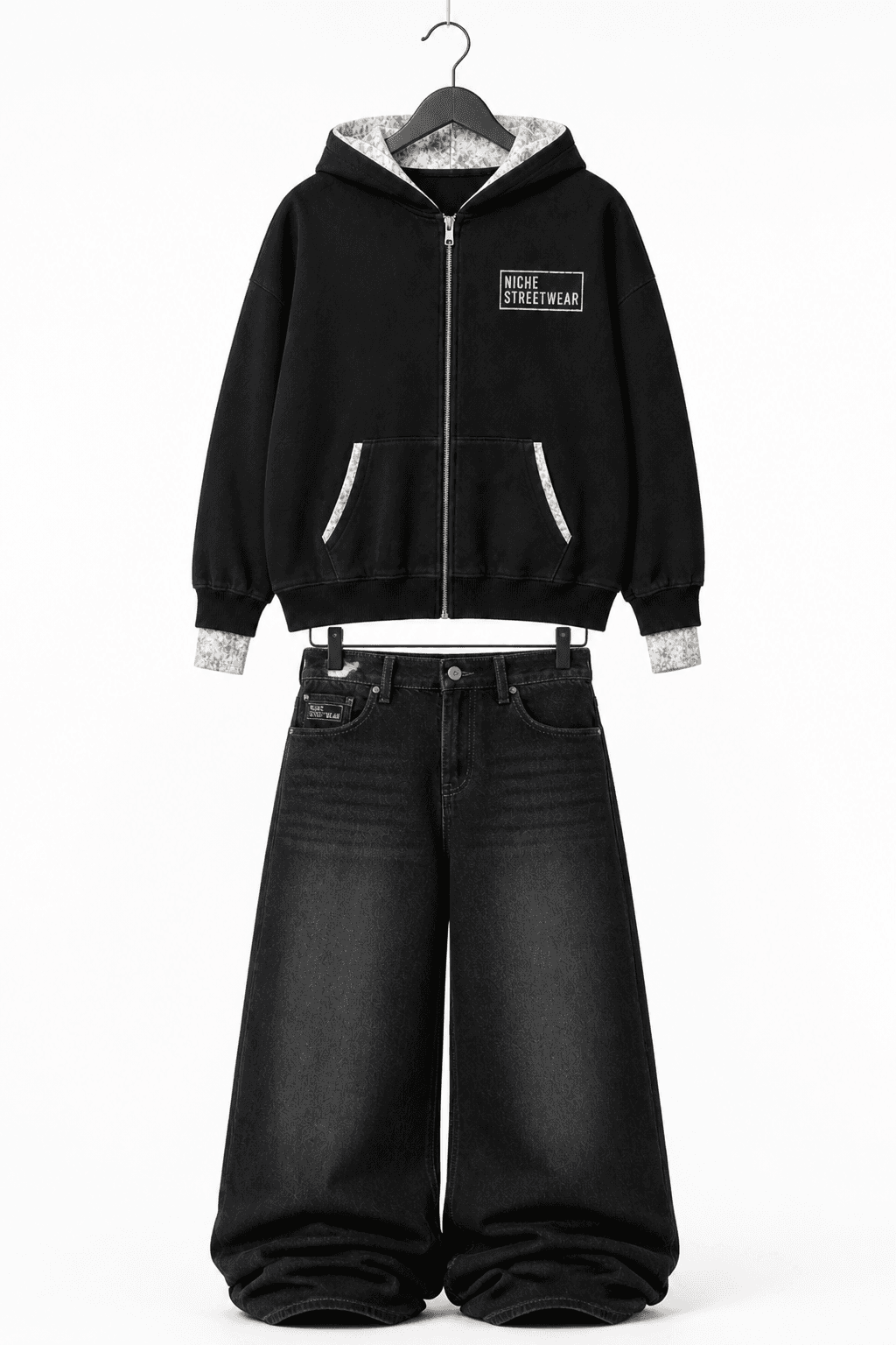 Set Zip + Stamp Jeans — Сет