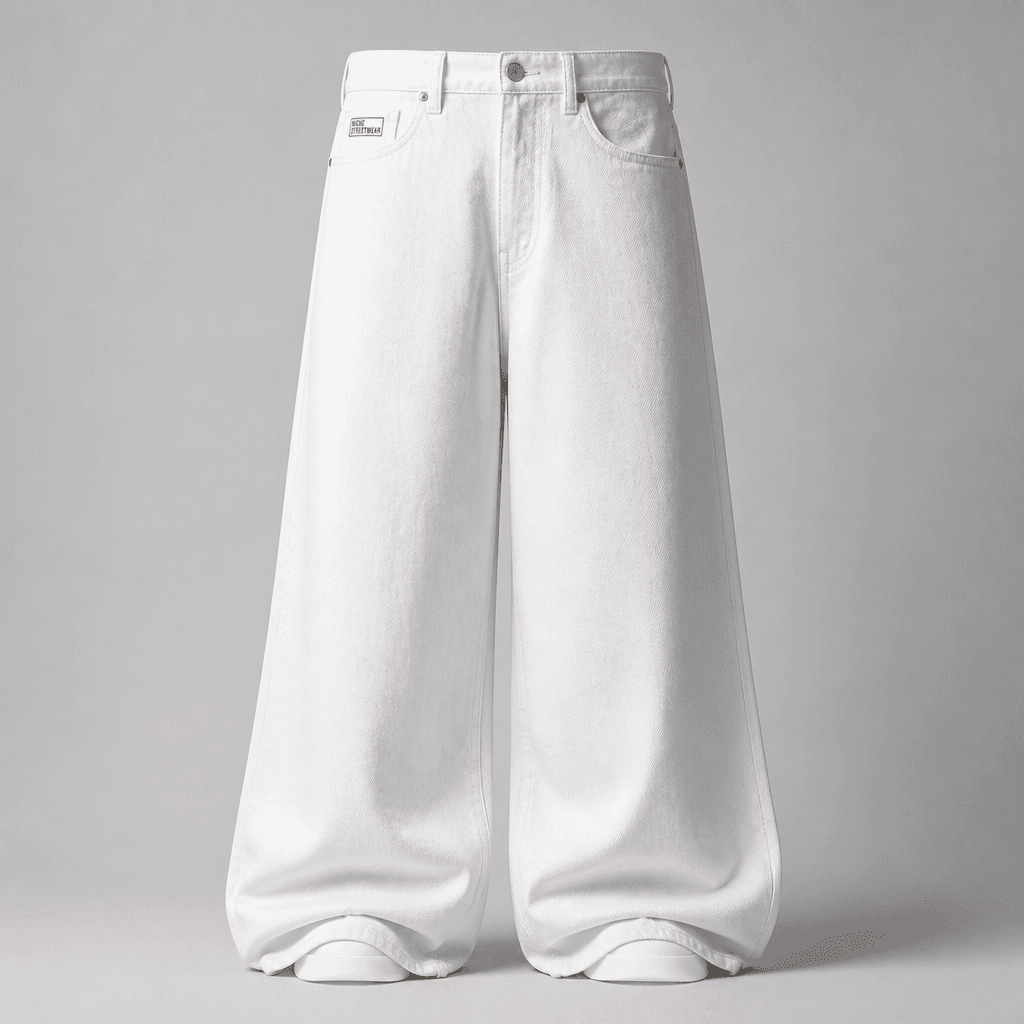 Stamp Jeans White — Спереди