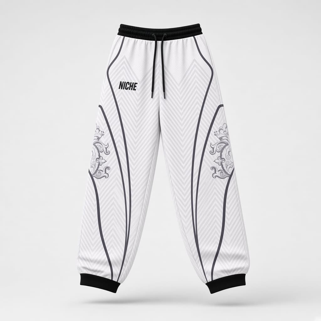 Mesh Pants Crest White — Спереди