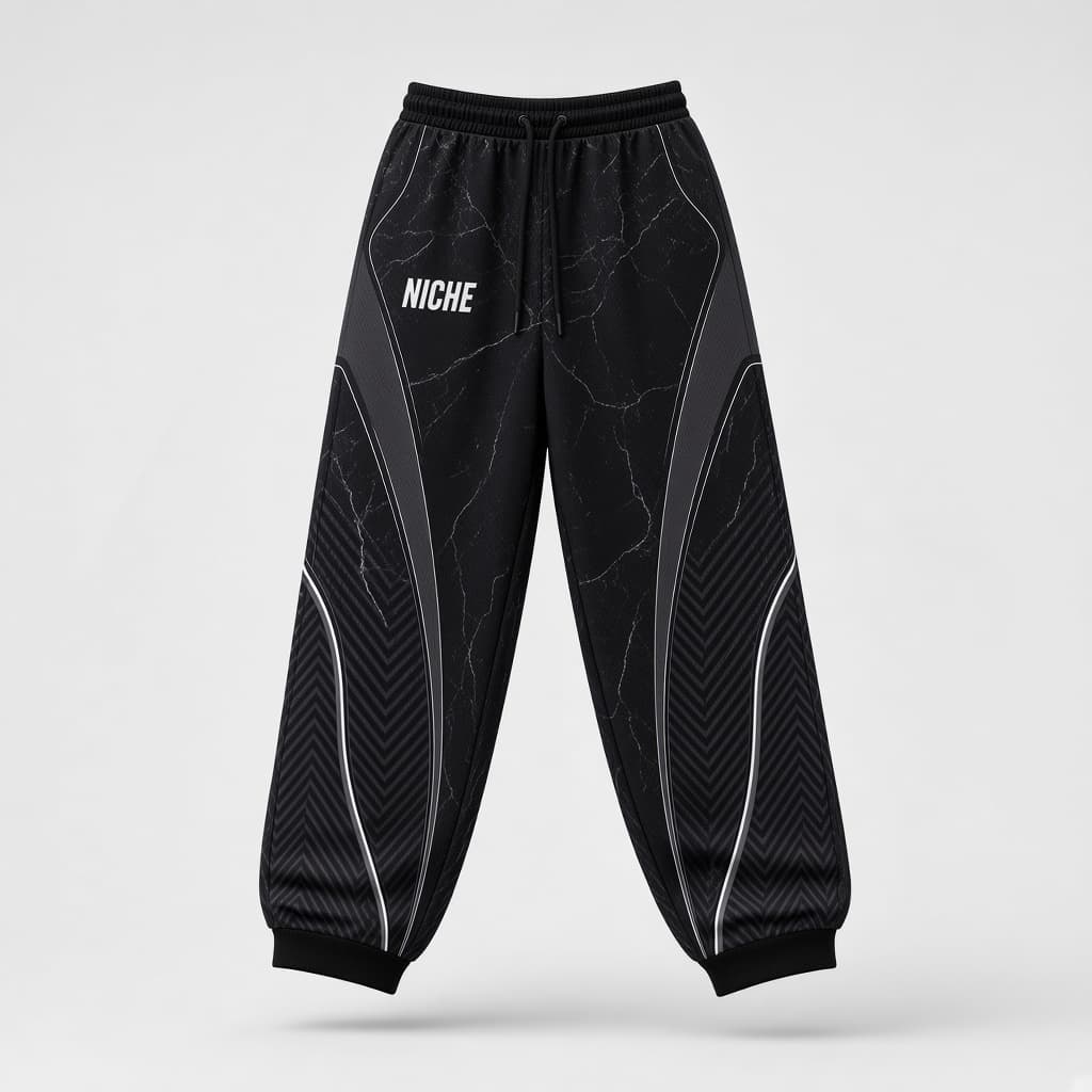 Mesh Pants Luxe Black — Спереди