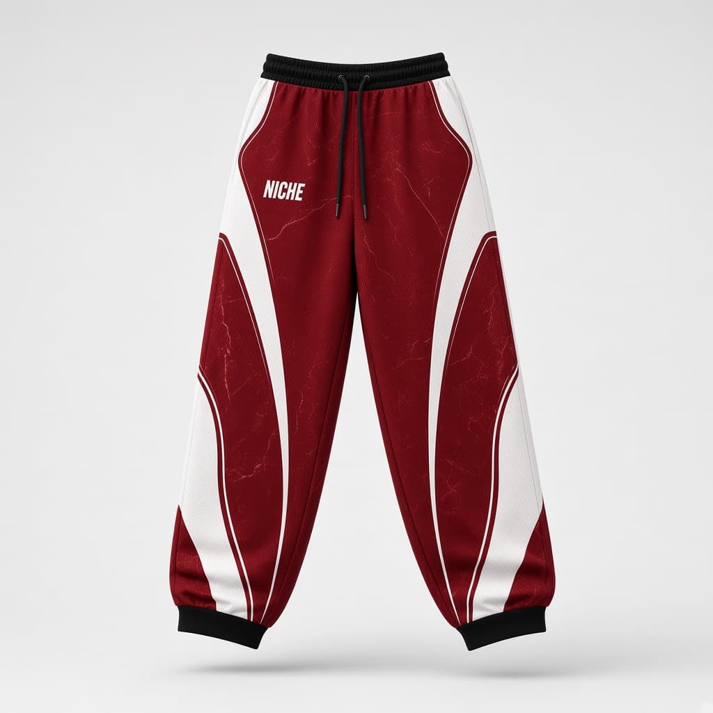 Mesh Pants Oxblood — Спереди