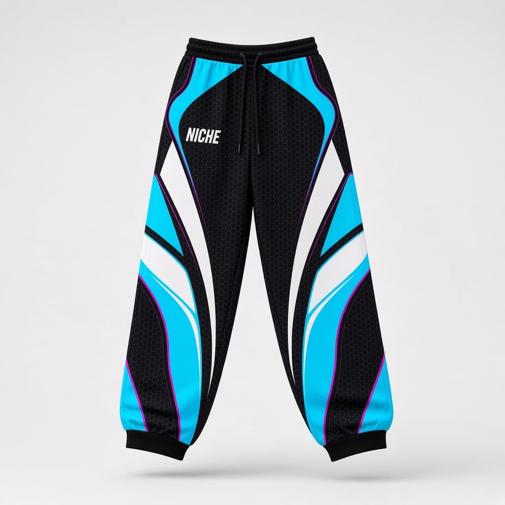 Mesh Pants Voltage Cyan — Спереди