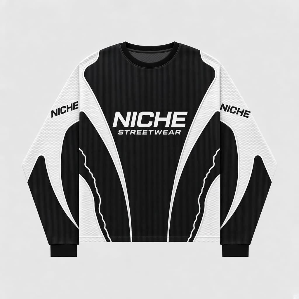 Mesh Jersey Black White — Спереди