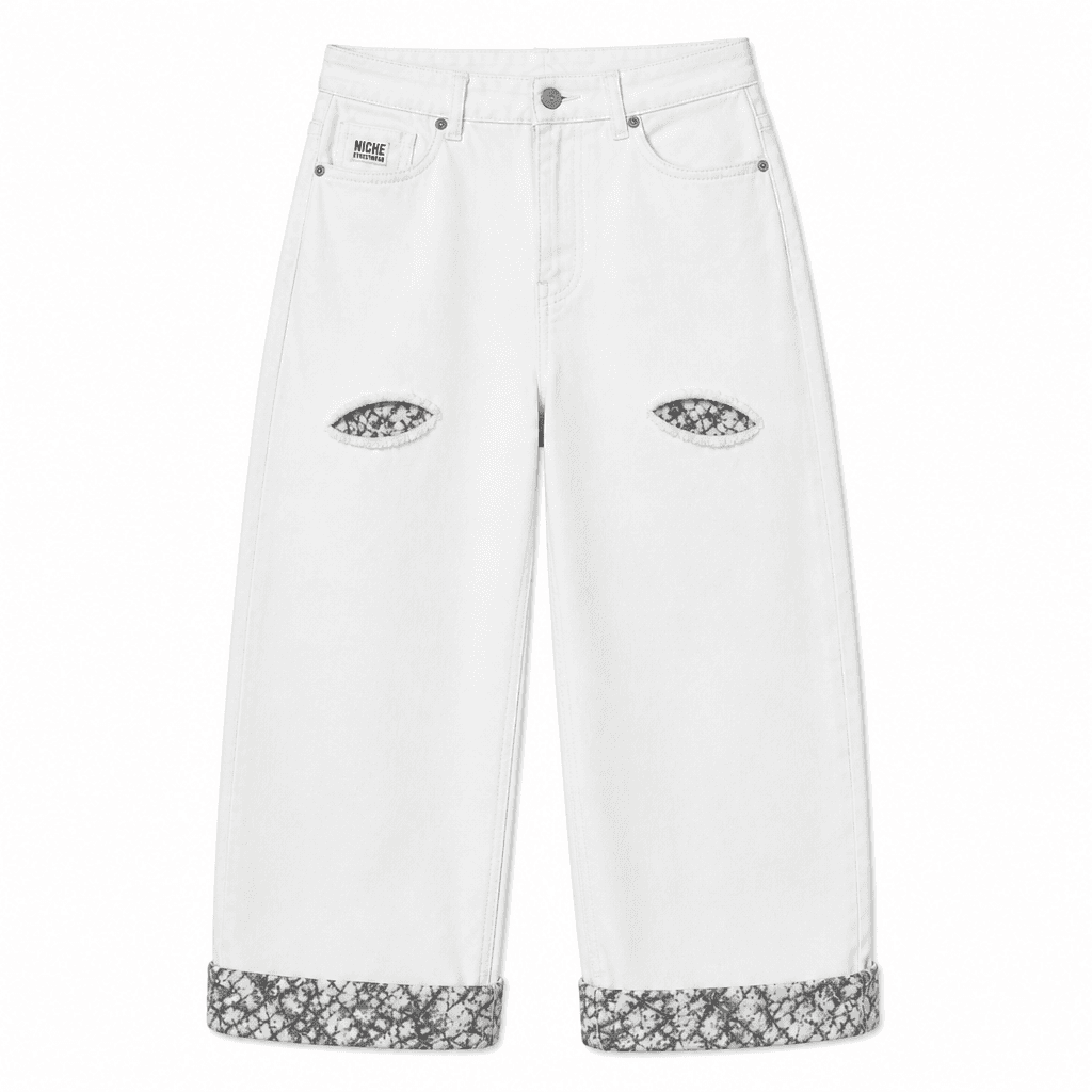 Baggy Jeans White — Спереди
