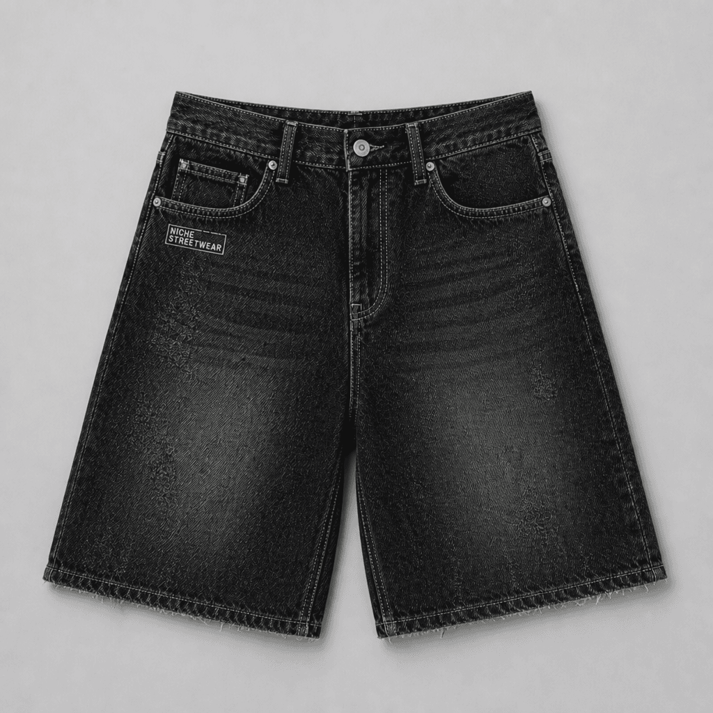 Stamp Shorts Black — Спереди
