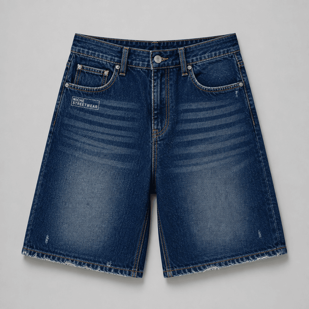 Stamp Shorts Indigo — Спереди