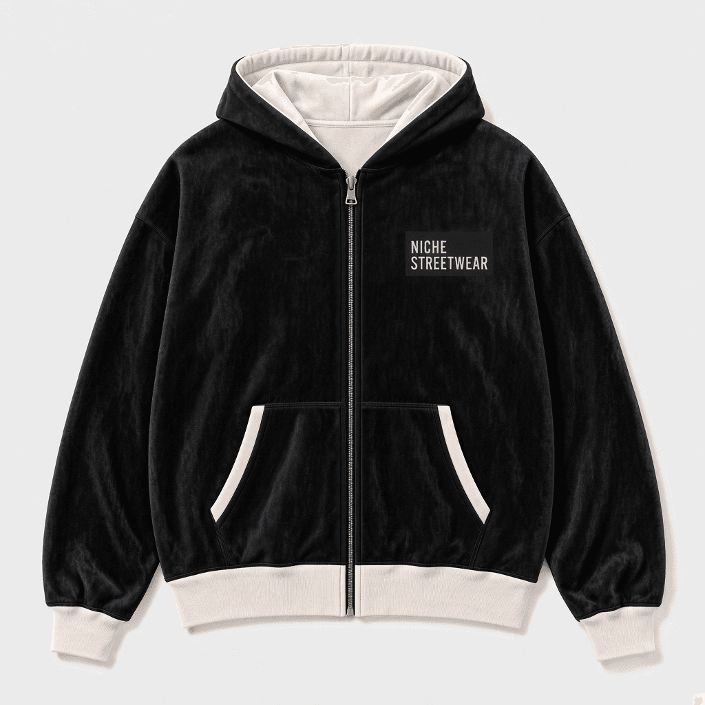Velvet Zip White Charcoal — Бархат charcoal