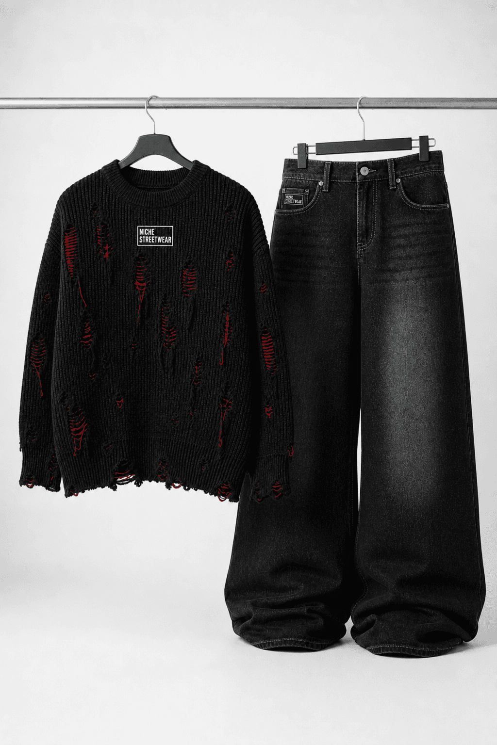 Set Rip Knit + Jeans