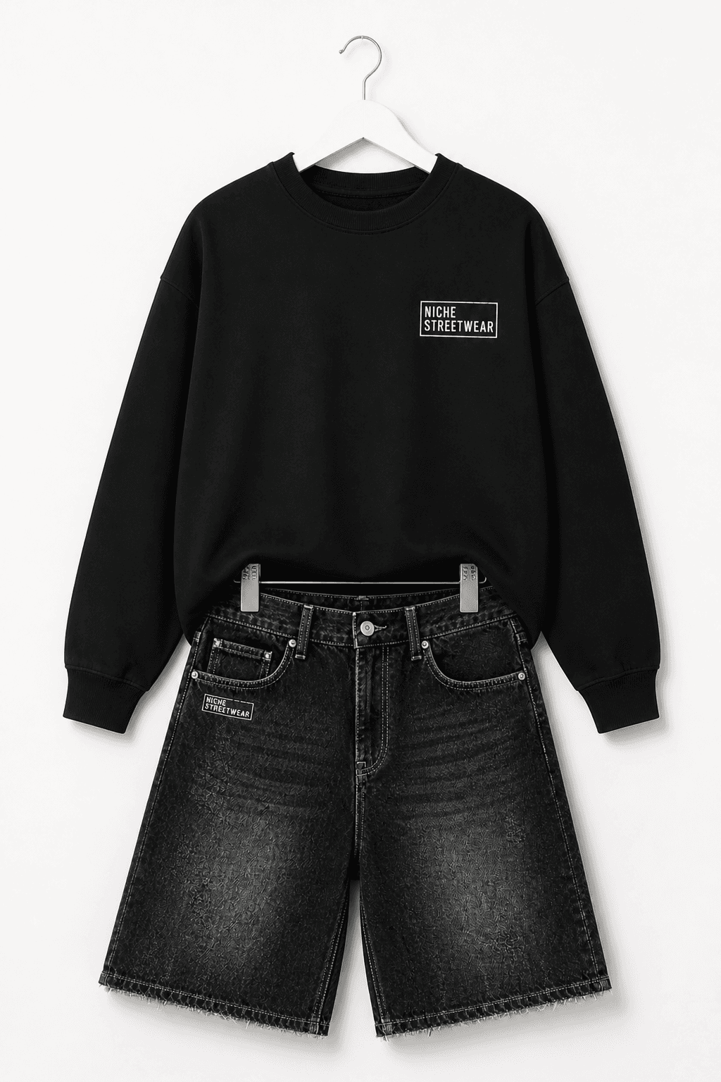 Set Long + Shorts Black — Сет