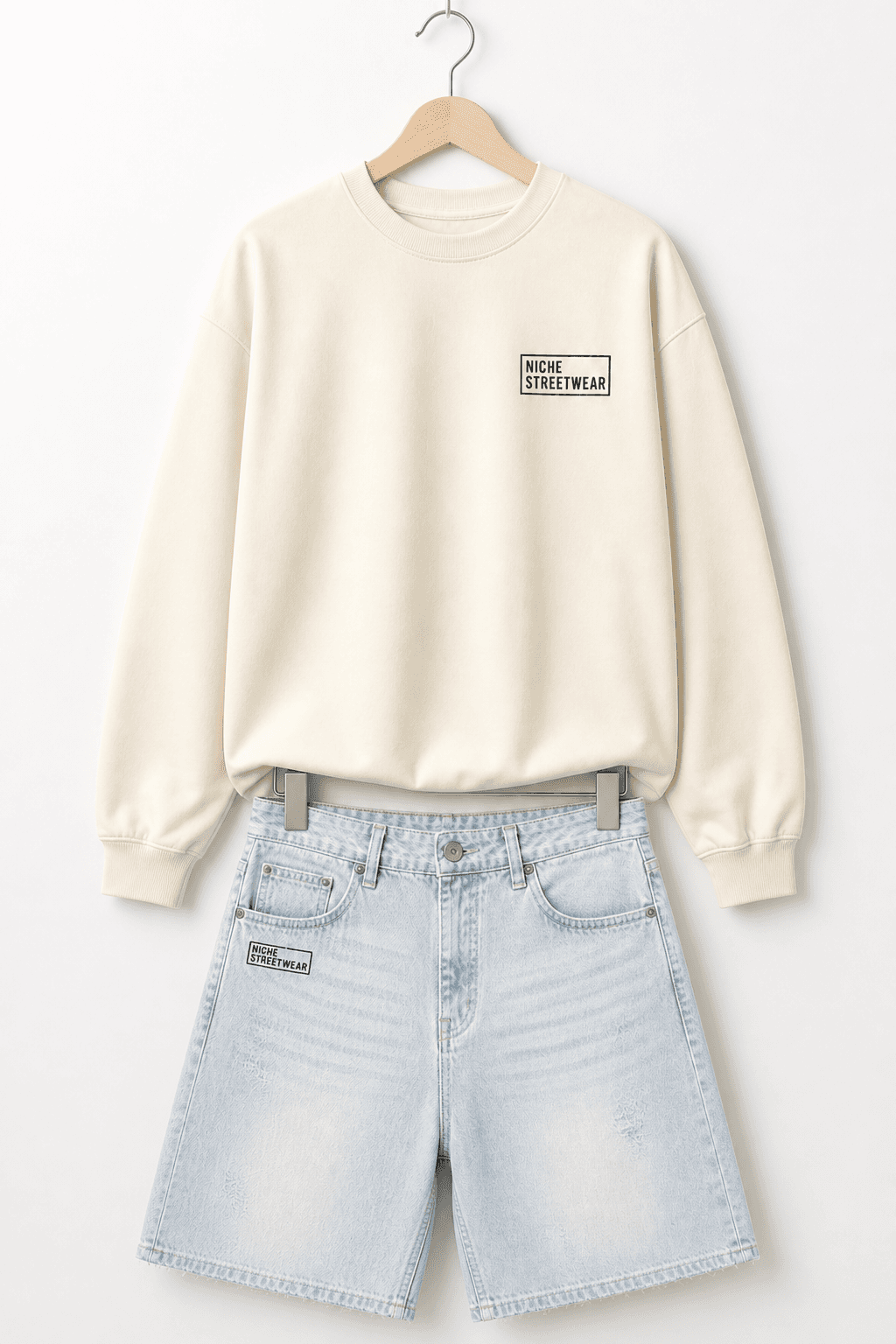 Set Long Cream + Ice Shorts