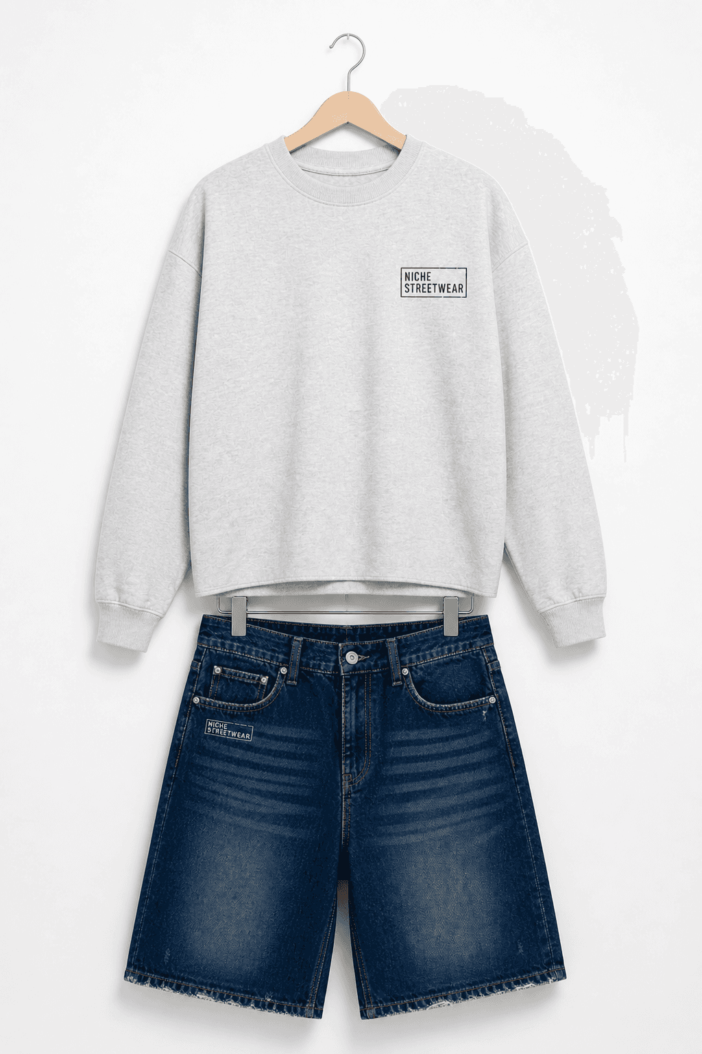 Set Long Grey + Indigo Shorts
